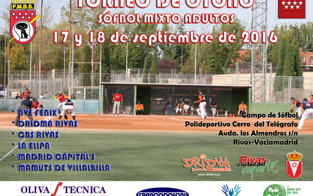 17-18 septiembre: Dridma será el anfitrión del Torneo de Otoño de Sófbol Mixto